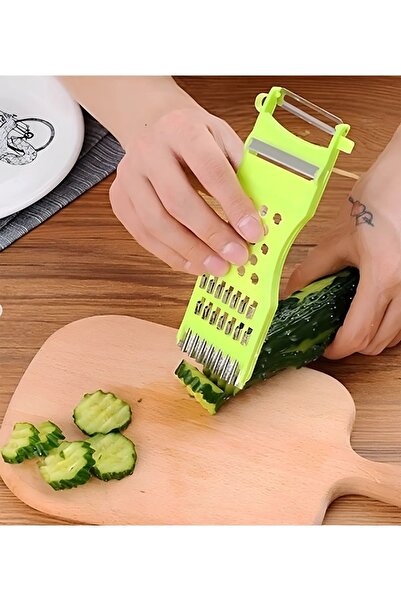 EUROLUXE Çok Fonksiyonlu Rende - Soyacak – Sebze ve Meyve Doğrayıcı (Patates, Havuç, Salatalık, Limon), 17 cm