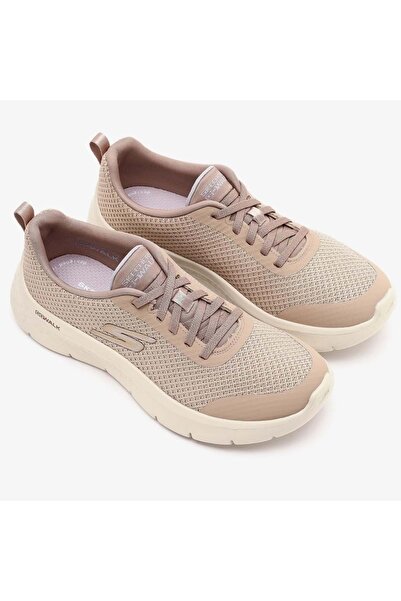 SKECHERS Go Walk Flex Women's Beige/Purple Walking Shoes 125515Tk Tplv