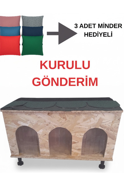 ABC Dış Mekan Su ve Rüzgar Geçirmez Yalıtımlı Çoklu Kedi Evi, Kedi Kulübesi, Kedi Yuvası