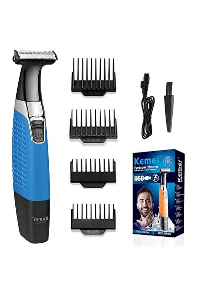 Kemei km-1910 eyebrow and beard trimmer for men works wet and dry