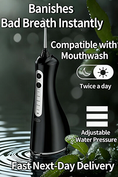 OEM Water Flosser: Compatible with Mouthwash, 5 Pressure Modes, 320ML Tank, 4 Jet Tips
