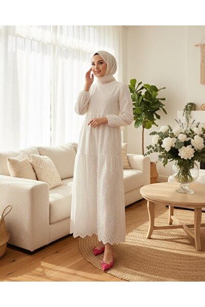 Modamorfo Φόρεμα με λαβή ελαστικό - Λευκό