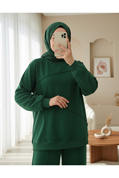 Modamorfo Two-Thread Cotton Pants and Combed Cotton Suit - Emerald