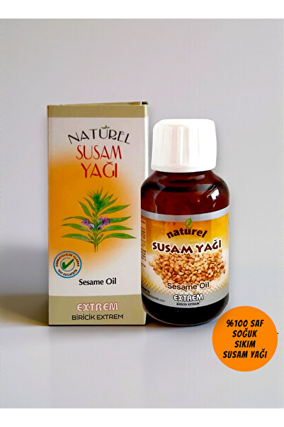 Extrem Naturel Soğuk Sıkım Susam Yağı E Vitamini Saç & Cilt Bakım Yağı | Nemlendirici & Masaj Yağı (50ml)