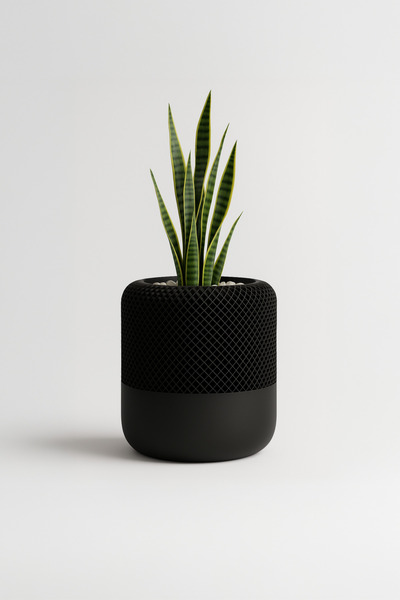 OEM Tall decorative pot with mesh design – Midnight Onyx color