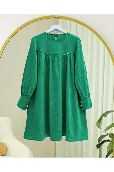 Modamorfo Alkalmi tunika gyöngyökkel, kövekkel és gombokkal az ujjú köntösön