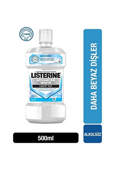 Listerine Ağız Bakım Suyu Advanced White Hafif Tat 500 ml
