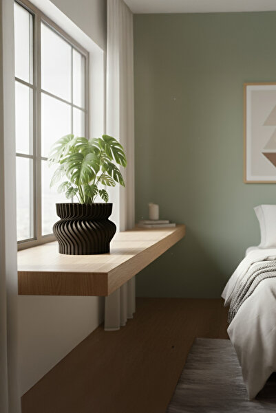 OEM Ghiveci decorativ sculptural – Design Flow Motion, culoare Midnight Onyx