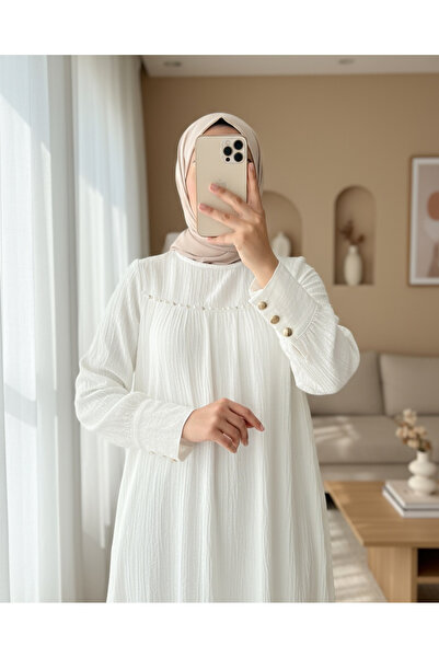 Modamorfo Alkalmi tunika gyöngyökkel, kövekkel és gombokkal az ujjú köntösön