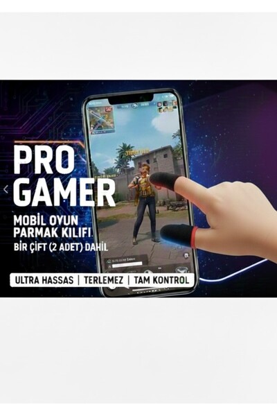 emrebilisim Özel Kumaş Mobil Oyun Parmaklık Fiber Oyuncu Eldiveni 1 Çift