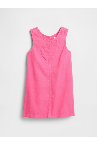 GAP Kız Bebek Pembe Denim Elbise