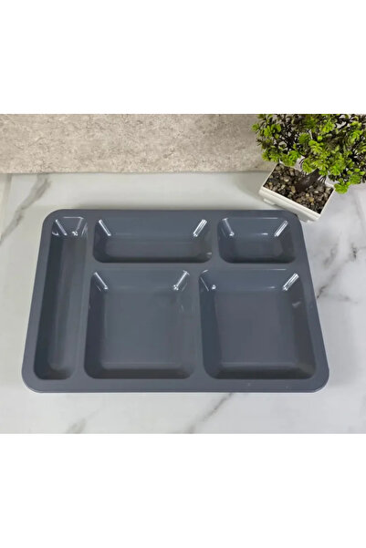 INNOX 5-Compartment Table D'hôte Polycarbonate Serving Plate Anthracite