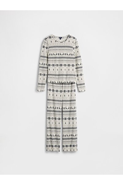 GAP Kadın Kırık Beyaz Pijama Takımı