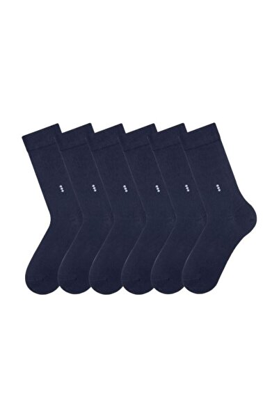 Bross 6-Piece Navy Blue Men's Bamboo Socks