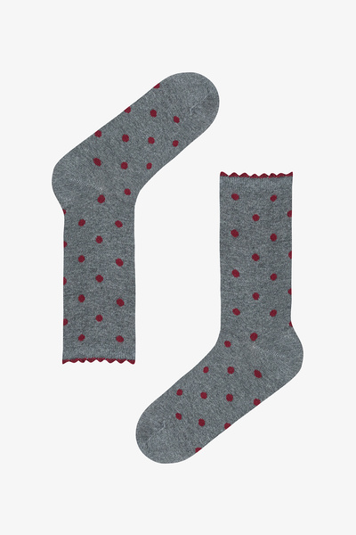 Penti 5 Pairs of Cotton Mixed Heart Pattern Ruffled Socks