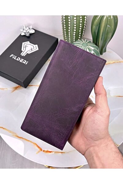 Fil Deri With Phone Compartment - Genuine Leather - Magnetic - Multi-Compartment - Wallet and Card Holder Vintage Leather 2047