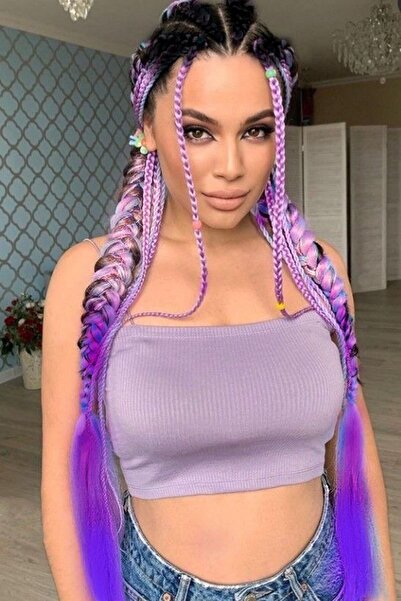 TAKIŞTIR Μαύρο Τρίχρωμο Ombre Αφρικανικό Πλεκτό Μαλλί Αφρικανικής Αφρικής Συνθετικό Μαλλί 60cm 100gr