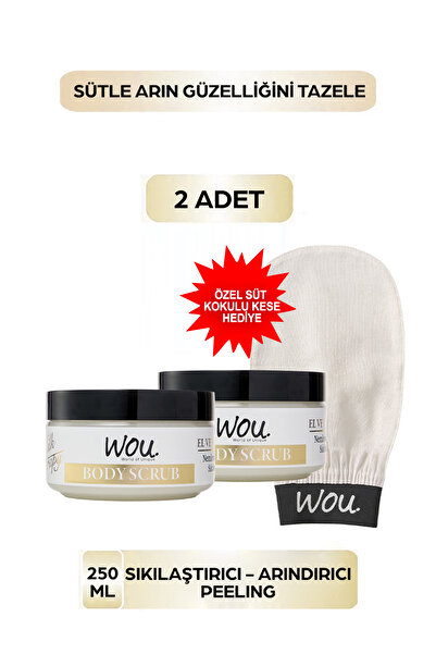 WOU World of Unique 2li Milk Therapy Body Scrub 250Ml Peeling Özel Süt Kokulu...