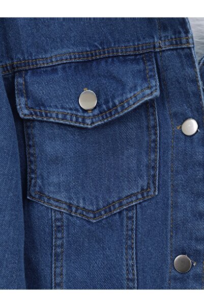 Modamorfo Denim Jacket with Front Flap Pocket