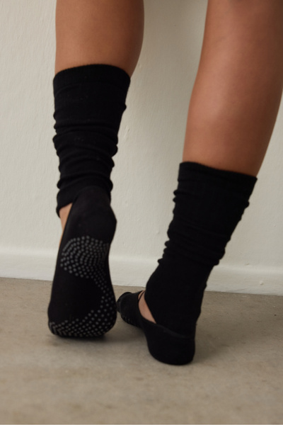 Penti Schwarze Pilates- und Yoga-Leggings mit rutschfestem Sohlenband