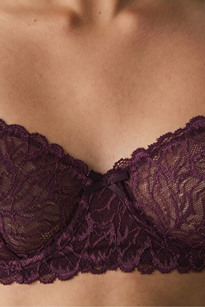 Penti Bordó Gloria krajková podprsenka bez kostic