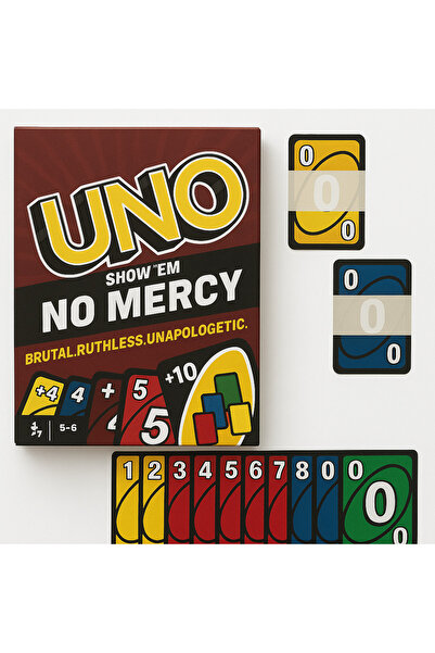 Mattel Games Original UNO No Mercy – Fun Strategy Card Game for Friends, Family & Game Night Thrills