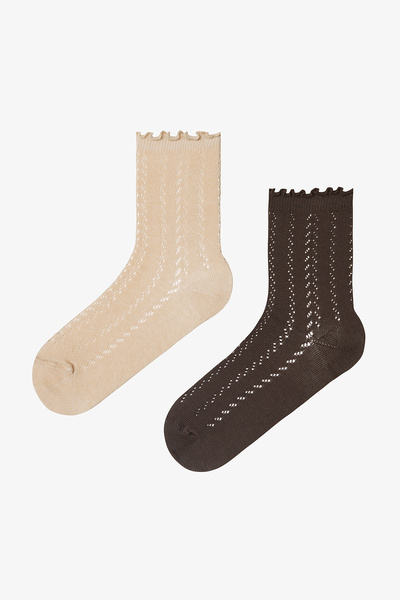 Penti 3 Pairs of Cotton Ruffle Socks