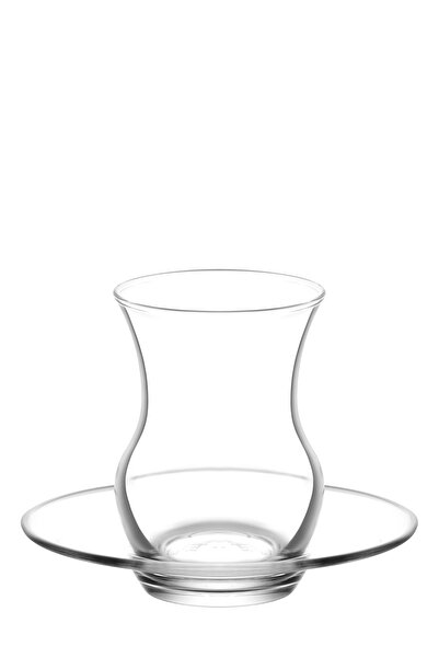 LAV Ayda Glass Tea Set for 6 People 135 ml (6 Tea Cups, 6 Tea Saucers)