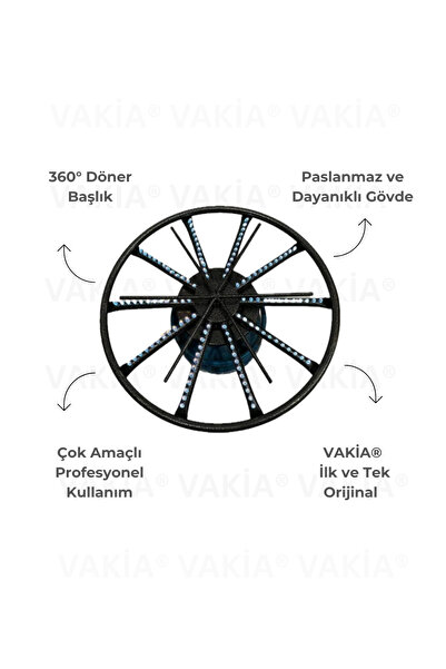 Vakia 38 Cm Nikelaj Künefe - Kadayıf - Balık - Börek Pişirme Ocağı Seti / Dön...