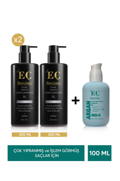 emrah çalışkan EÇ SİLVER ŞAMPUAN 2 ADET* EÇ ONARICI SAÇ SERUMU 1 ADET*