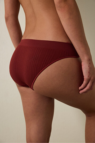 Penti Burgundy Seamless Regular Waist Slip Panties
