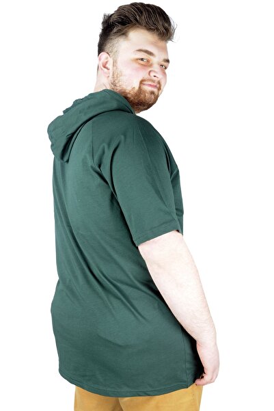 ModeXL Plus Size Mode Xl Hooded Raglan T-Shirt - 22117 Nefti