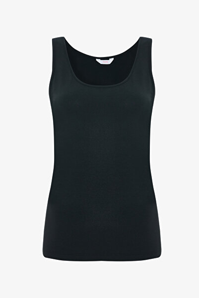 Penti Black Modal Thick Strap U-Neck Tank Top