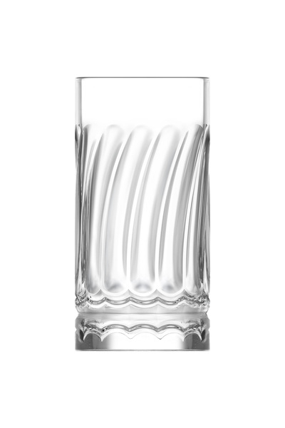 LAV Wave Cam Meşrubat Bardağı 4'lü 390 ml (Büyük Su/Soğuk Kahve/Kokteyl Bardağı )