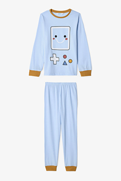Penti Zweiteiliges Pyjama-Set aus gemustertem Baumwoll-Langarmshirt für Jungen von Let's Play Games