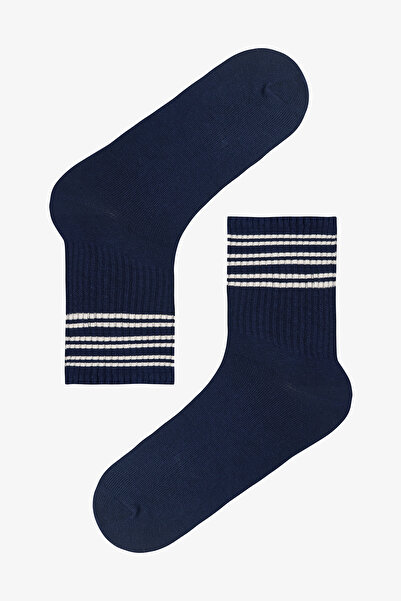 Penti Многоцветни мъжки чорапи с тъмносини ивици, 3 чифта в пакет