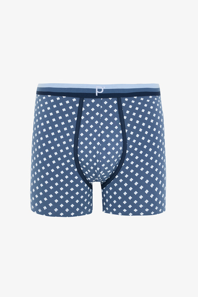 Penti Ανδρικό μπόξερ 3 τεμαχίων με γεωμετρικό σχέδιο σε ανοιχτό μπλε χρώμα