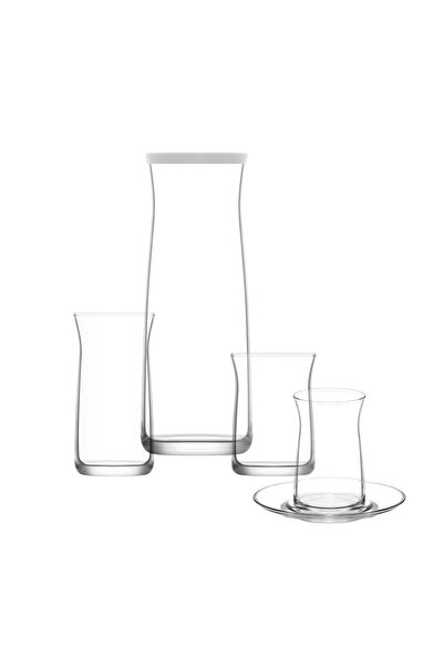 LAV Vera Cam Çeyiz Seti 25'li (6 Çay Bardağı, 6 Çay Tabağı, 6 Su , 6 Meşrubat Bardağı, 1 Karaf)