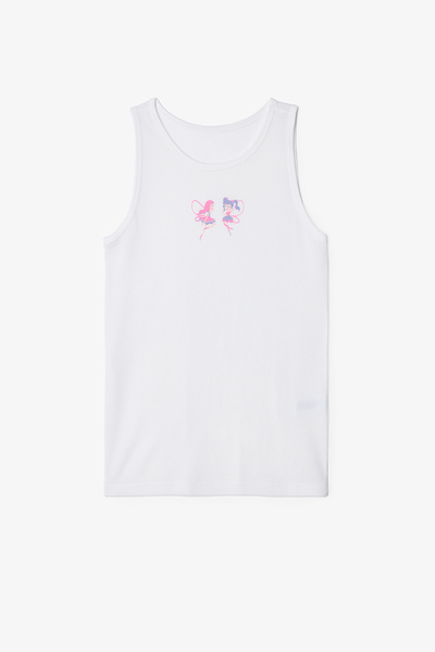 Penti Off-White Girl's Pretty Fairy Printed 2-Piece Tank Top