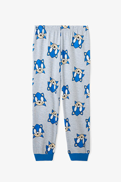 Penti Navy Blue Boys' Sonic Long Sleeve Cotton Pajama Set