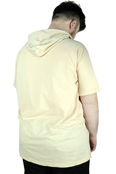 ModeXL Mode Xl Large Size T-shirt Reglan Hooded 22117 Beige