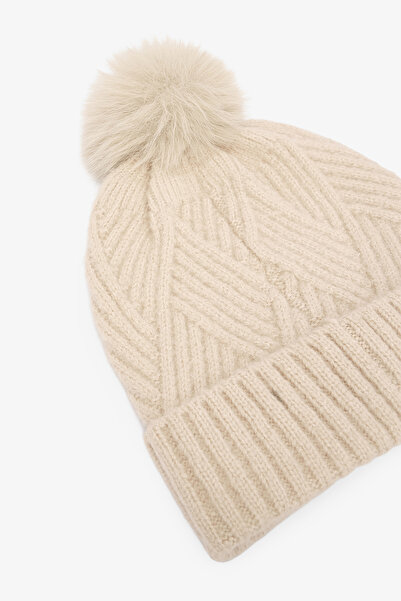 Penti Ecru Luisa Pompom Beret