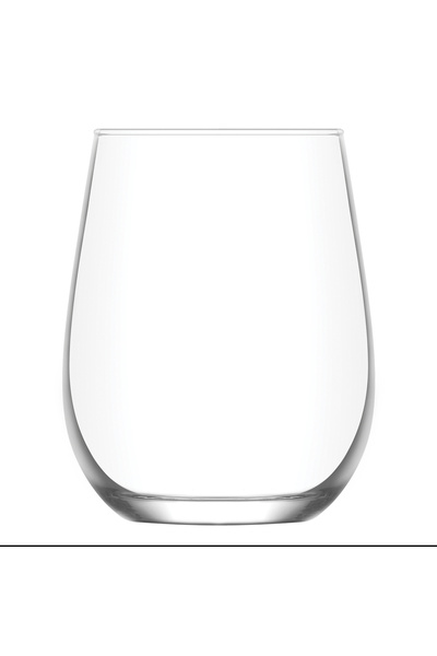 LAV Gaia Glass White Wine Glass Set of 6 360 ml (Soft Drink/Wine Glass)