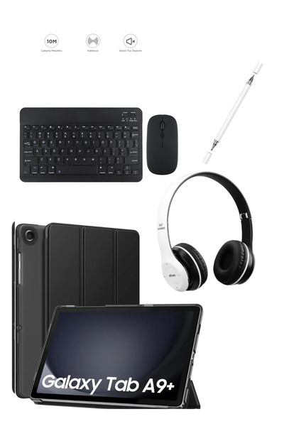 Samsung Galaxy Tab A9+ 6GB 128GB 11" Tablet SM-X210 +KLAVYE+MOUSE+WİİLES KULAKLIK+KALEM