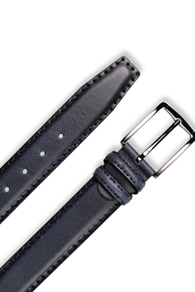 MFT Leather Design Curea pentru bărbați din piele naturală – cusătură cu șnur...