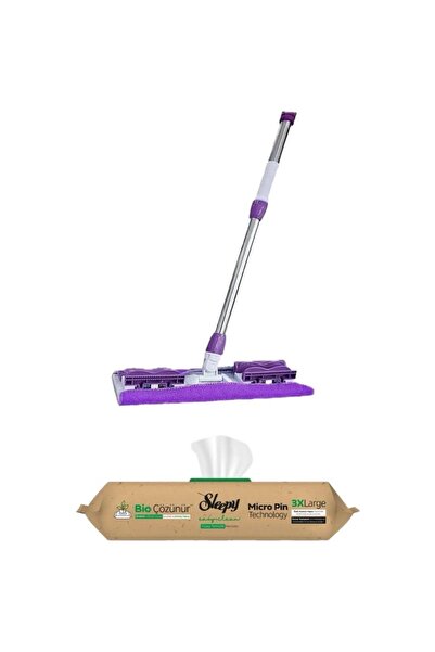 Sleepy Mop Easy Clean Mopa Uyumlu Yer Temizlik Havlusu 50 Yaprak Mop Seti