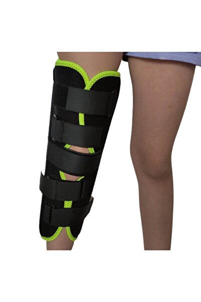 Orthosoft Çocuk diz immobilizer 25 cm, pediatrik diz bacak sabitleyici, balenli dizlik (metal çubuklu)