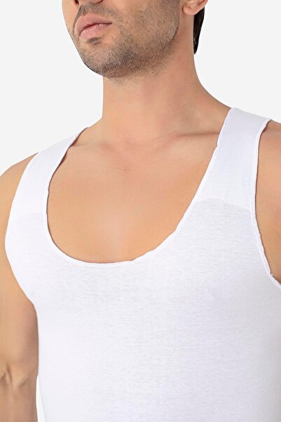 Arma Yıldız Men's Non-Marking Seamless Undershirt White 100% Cotton 3 Pack