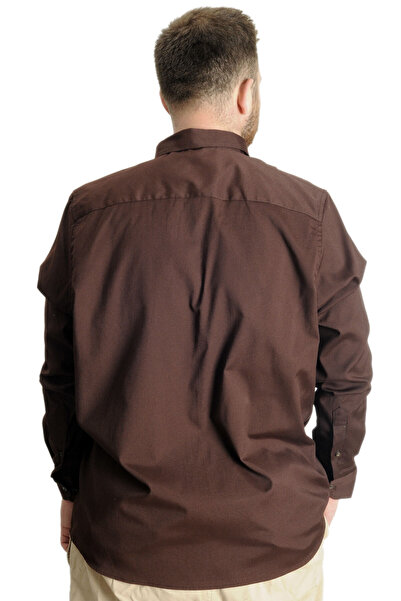 ModeXL Mode Xl Large Size Men's Shirt U.sleeve Tom Oxford 23303 Brown