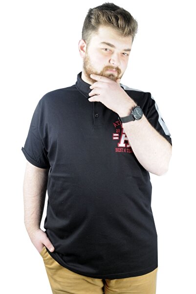 ModeXL Mode Xl Ανδρικό T Shirt Polo Best Team 22307 Μαύρο